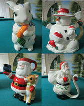Lenox Christmas Santa Teapot Snoopy Bunny Cookie Jar Mug - £43.77 GBP