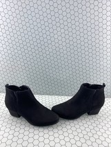 Aqua College ISLA Black Nubuck Side Zip Waterproof Ankle Boots Women’s Size 9 M - £15.62 GBP