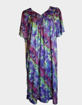 Vintage House Dress Size MEDIUM MuMu Patio Dress Nightgown Pocket House Coat - $14.50