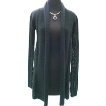 Cache Black Knit Cardigan Shrug Wrap Top Stretch Knit Peek A Boo $118 NWT - $47.20