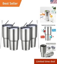 4-Pack 30oz Insulated Travel Tumblers with Lids - Perfect for Hot &amp; Cold... - $52.50