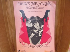 Leave Me Alone Ruby Red Dress Helen Reddy Linda Laurie 1973 Sheet Music - £5.40 GBP