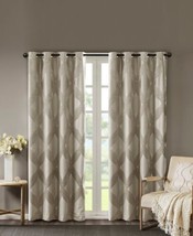 SUNSMART Bentley Jacquard Total Blackout Window Panel Size 50 X 95 Color Taupe - £43.52 GBP