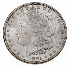 1891 $1 Silver Morgan Dollar in Choice BU Condition, Excellent Eye Appeal - £143.98 GBP