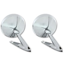 64 65 66 Ford Mustang Left Right Convex Chrome Glass Side Rear View Mirror Pair - £68.70 GBP