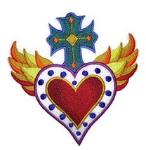 Custom and Unique Milagro Healing Hearts[ Heart,Cross and Flames Milagro ] Embro - £15.42 GBP