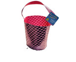 Happy Easter Fabric Style Mermaid Basket Vinyl Pink W/Handle 7in X 7in - £9.49 GBP