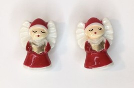 Caroling Angel Earrings Wings Singing Choir Jewelry Dangle Holiday Chris... - $14.00
