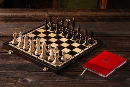 Traditional Folding Wooden Chess Sets, Chess Set &quot;ACE&quot;, Board Sizes - 16,54 x 16 - £115.76 GBP