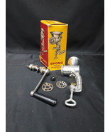 Vintage Spong 20 National Mincer Cast Food Chopper Made in England Orig Box - $18.69