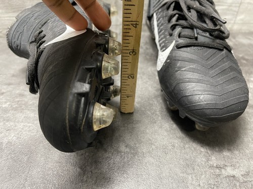 Nike Football Cleats Men 9M Alpha Menace Pro 2 Shoes Black Leather Mid Top Strap Item image 7