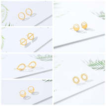 Rose Gold Small Round Circle Stud Earrings - $6.46