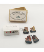 Vintage Handcrafted Soul Mates Miniature Clay Hobnail Boots, Boxed - $405.33 MXN
