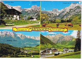 Austria Postcard Werfenweng Wengerau Tennengebirge Multi View - £1.69 GBP