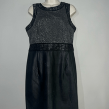 Michael Kors Faux Leather Black Gray Dress 8 - £17.99 GBP