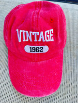 Classic Vintage 1962 Red Unisex Denim Baseball Cap Adjustable Dad Hat - £14.62 GBP