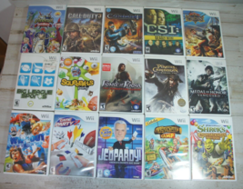 Lot of 15 Wii Games - Pirates Conduit CoD3 Party Games CSI Others - £44.52 GBP