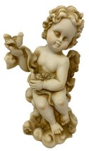 Vintage Resin Cherub Holding Bird Figurine 5&quot; - $264.86 MXN