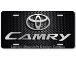 Toyota Camry Inspired Art Gray on Mesh FLAT Aluminum Novelty License Tag... - $17.99