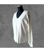 Talbots Sheer Poet Sleeve V Neck Pullover Sweater Ivory - Women&#39;s Size P... - $1,084.30 MXN