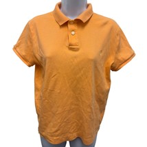 VTG 90&#39;s Ralph Lauren Sport Polo Shirt Womens XL Orange Pony Preppy Sli... - $23.74