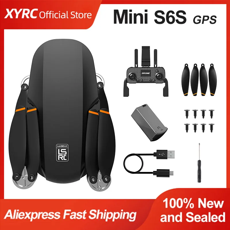XYRC S6S Mini GPS Drone 4K Professinal Dual HD EIS Camera Light Flow 5G Wif - £115.34 GBP+