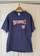 CSA Washington Nationals Men&#39;s 100% Cotton L/G Red/White/Blue T-Shirt - £7.86 GBP