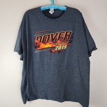 Gildan Heavy Cotton Dover 2019 Fired Up For Speed Men&#39;s Gray Tee Shirt S... - $19.80