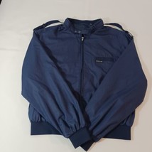 Members Only Men&#39;s Blue Cotton Blend Full Zip Long Sleeve Pockets Jacket Size 46 - £21.53 GBP