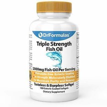 Fish Oil Supplement EPA DHA Drformulas 180 Tasteless Burpless Softgels - $23.19