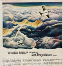 1944 Bell Aircraft WW2 Era Advertisement Aviation Jet Propulsion Planes ... - $29.99