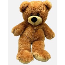 Dan Dee Collectors Choice 16&quot; Cute Tan Bear Brown Bow Soft Plush Stuffed Animal - £11.75 GBP
