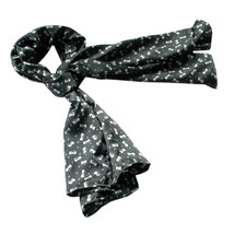 Blancho Black Lovely Bowknot Design Natural Elegant Silk Scarf/Wrap/Shawl(Small) - £19.27 GBP