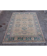 5x6 Oushak Flower Traditional Knotted Rug - $11,346.54 MXN