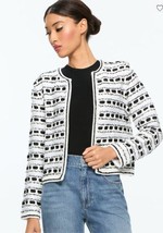 2025 NEW AUTHENTIC Alice + Olivia Marjorie Tweed Cardigan Jacket $495 - $229.50