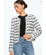 2025 NEW AUTHENTIC Alice + Olivia Marjorie Tweed Cardigan Jacket $495 - $296.45 CAD