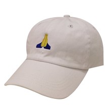 City Hunter C104 Pray Emoji Cotton Baseball Cap Dad Hats 15 Colors (White) - £7.71 GBP