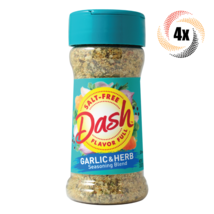 4x Shakers Mrs Dash Flavor Full Salt Free Garlic &amp; Herb Seasoning Blend 2.5oz - £18.72 GBP