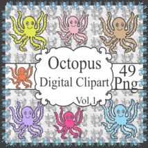 Octopus Digital Clipart Vol.1 - £1.00 GBP