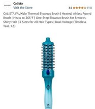 Calista Fauxblo Thermal Brush 1.50&quot; Airless Blowout Ombre Gem Emerald New - $640.22 MXN