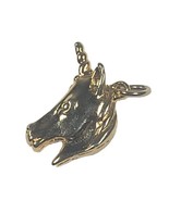 Unicorn Necklace Charm Pendant Gold Tone Metal - £3.91 GBP