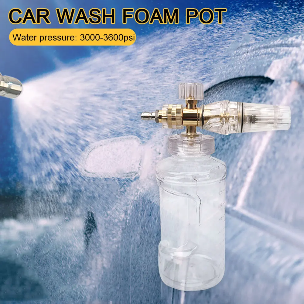 Snow Foam Lance Washer Transparent p Generator High Pressure Adjustable Spray An - £92.39 GBP