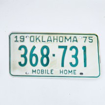 1975 United States Oklahoma Base Mobile Home License Plate 368-731 - $17.60 CAD