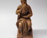 Bronze Bonded Marble MICHELANGELO&#39;S MOSES Statue Bust - Greek, Roman Hom... - £67.19 GBP