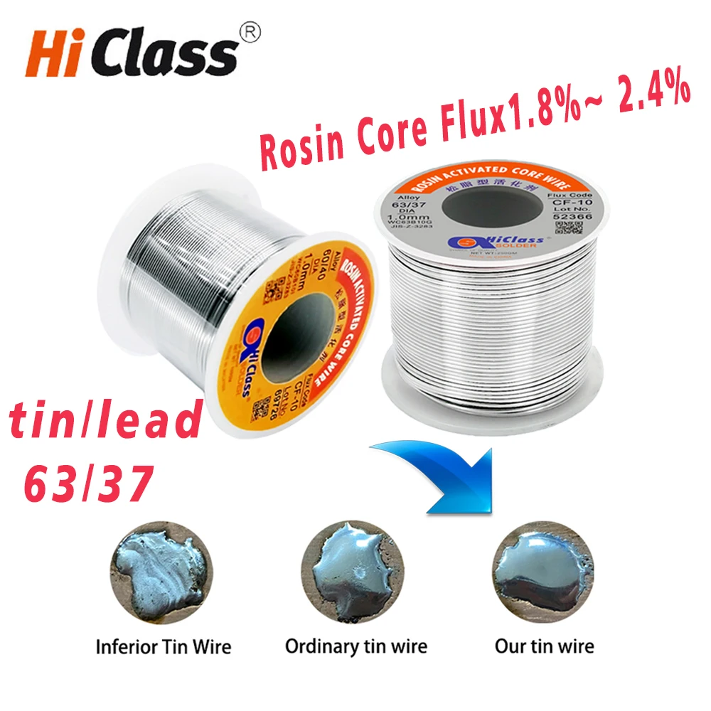 Asahi Quality Hicl Solder wire FOR SOLDER TIN WIRE Low Melt 63/37 60/40  Rosin C - $55.24