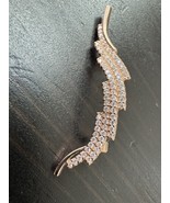 585 14K RG Rose Gold Stamped 2” Natural Zircon Symmetry Sparkle Brooch - $579.83 MXN