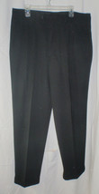 Claiborne Mens Dress Pants Black Pleated Front Zip Fly 38x32 - £7.18 GBP