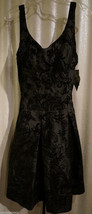  Madison Leigh 14P Womens Dress Black Sleeveless Paisley Velvet Satin Ba... - $45.00