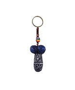 Blue Ball Penis Erotic Adult 3D Figurine Keychain Multicolored Macramé M... - $203.27 MXN