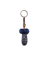 Blue Ball Penis Erotic Adult 3D Figurine Keychain Multicolored Macramé M... - £8.69 GBP